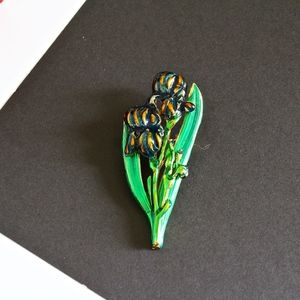 MFA Museum of Fine Arts Blue Enamel Iris Brooch